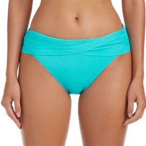 Bleu Rod Beattie Lagunita Blue Sarong Hipster Full Coverage Bikini Bottom Sz 12